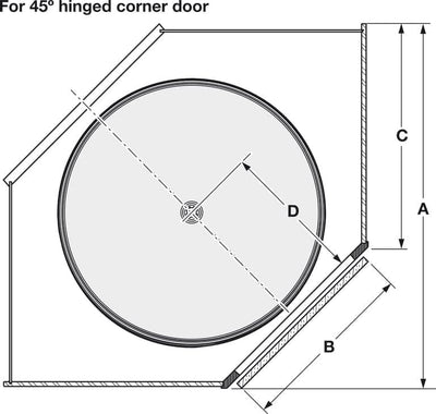 Hafele VS Polymer Full - Round Independently Rotating 2 - Shelf Lazy Susan – German - Engineered - KI Home
