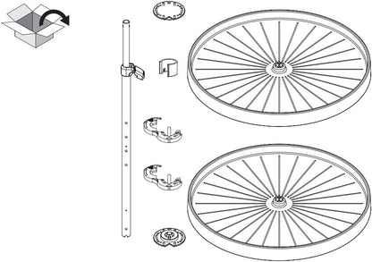 Hafele VS Polymer Full - Round Independently Rotating 2 - Shelf Lazy Susan – German - Engineered - KI Home