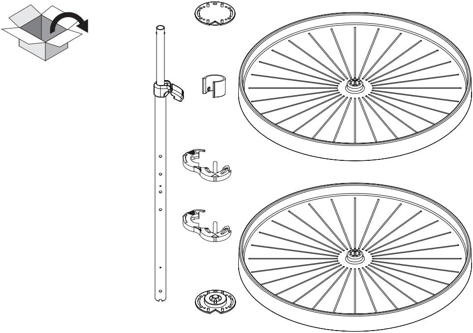 Hafele VS Polymer Full - Round Independently Rotating 2 - Shelf Lazy Susan – German - Engineered - KI Home