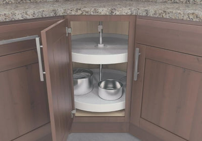 Hafele VS Polymer Full - Round Independently Rotating 2 - Shelf Lazy Susan – German - Engineered - KI Home