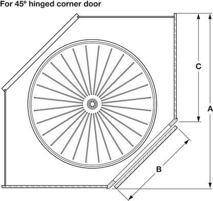 Hafele VS Polymer Full - Round Independently Rotating 2 - Shelf Lazy Susan – German - Engineered - KI Home