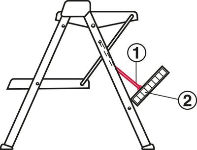 Hafele Zinc - Plated Steel Toe Kick Bracket for Hailo Stepfix Step Stool - KI Home