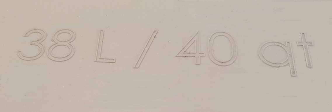 Hailo 38 liters Large Replacement Waste Bin Euro Cargo Trash for Commercial and Residential use 40.15 Quart Capacity - KI Home