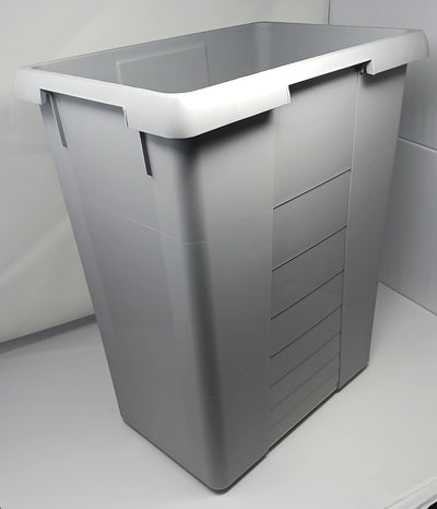 Hailo 42 liters Large Replacement Waste Bin Euro Cargo Trash for Commercial and Residential use 44.38 Quart Capacity - Gray - KI Home