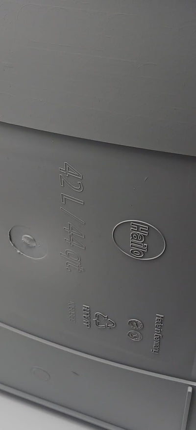 Hailo 42 liters Large Replacement Waste Bin Euro Cargo Trash for Commercial and Residential use 44.38 Quart Capacity - Gray - KI Home