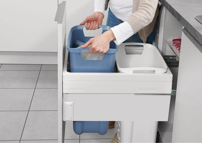 Hailo 45 Laundry Hamper System – 2 x 35 Qt Bins, Full Extension Soft - Close Pull - Out Slides - KI Home