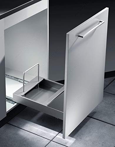 Hailo Bottom Mount Double Bin Trash Recycled System with Two Lids and Soft - Close Slides - 2 x 29 Liter (Total 62 Quart) - KI Home