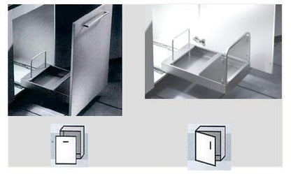 Hailo Bottom Mount Double Bin Trash Recycled System with Two Lids and Soft - Close Slides - 2 x 29 Liter (Total 62 Quart) - KI Home