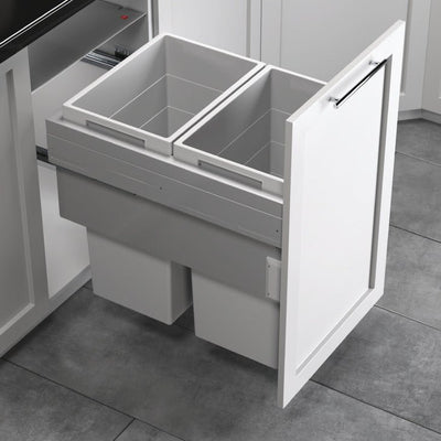 Hailo US Cargo 18 Full Access Waste Bin - 54 Liters (2 x 27L Bins), Soft - Close Pull - Out - KI Home