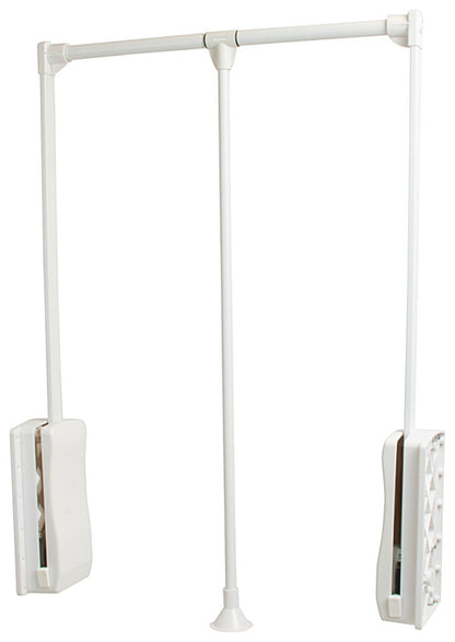 Hafele Heavy-Duty Pull Down Wardrobe Closet Rod Lift - 33 LB Load Capacity in White, Chrome, or Black