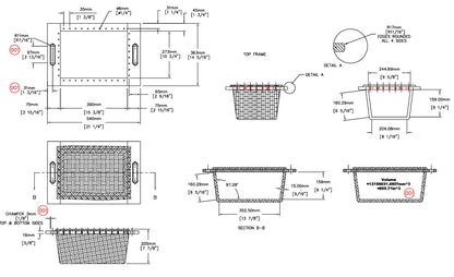 Hand - Woven Pull - Out Wicker Basket with Beech Wood Handles and Runners Made in Poland - KI Home