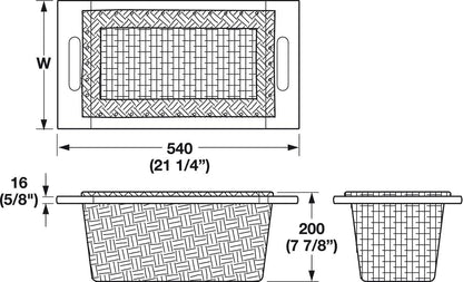 Hand - Woven Pull - Out Wicker Basket with Beech Wood Handles and Runners Made in Poland - KI Home