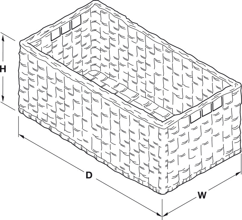 Hand Woven Wicker Basket with Handles – Free Standing Storage Solution - KI Home
