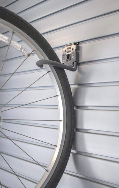 HandiWall 5 Inch Bike Hook with Locking Bracket for Garage Slatwall Storage - KI Home
