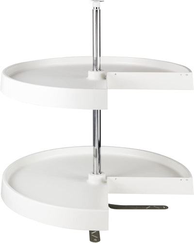 Hardware Resources Pie Cut Shaped Polymer 2 Shelf Lazy Susan for Corner Base Cabinet - KI Home
