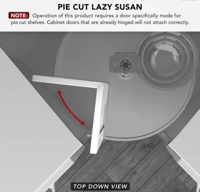 Hardware Resources Pie Cut Shaped Polymer 2 Shelf Lazy Susan for Corner Base Cabinet - KI Home