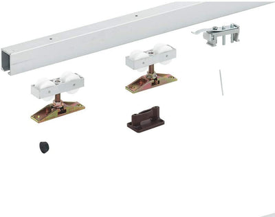 HAWA Junior 40/Z Single 88 Lb. Sliding Door Hardware Fitting Set Top Hung System with Upper Track 4' 7 1/8" up to 6' 6 3/4" - KI Home