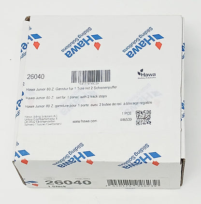 HAWA Junior 80/Z Single 176 Lb. Sliding Door Hardware Fitting Set Top Hung System with Upper Track 4’ 7 1/8" Up To 8’ 2 7/16" Length - KI Home