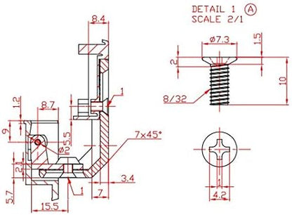 Heavy Duty 22877000 Series Full Inset Adjustable Concealed Pie - Cut Corner Euro Hinge with 160 Degree Opening Angle - KI Home