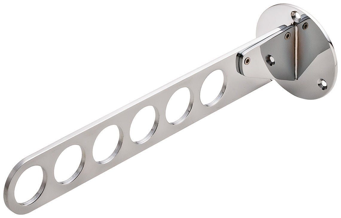 Heavy - Duty Adjustable Closet & Laundry Valet - 6 Slotted Holes, 4 Locking Positions, Polished Chrome - KI Home