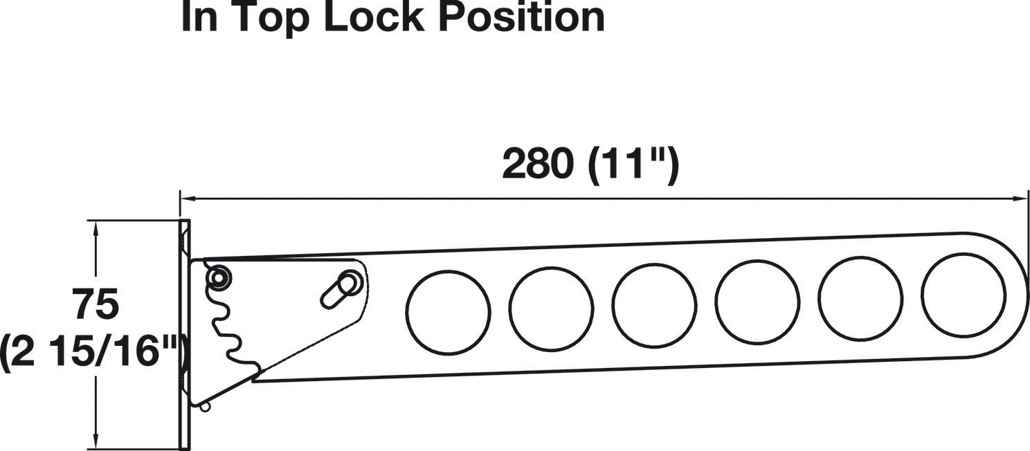 Heavy - Duty Adjustable Closet & Laundry Valet - 6 Slotted Holes, 4 Locking Positions, Polished Chrome - KI Home