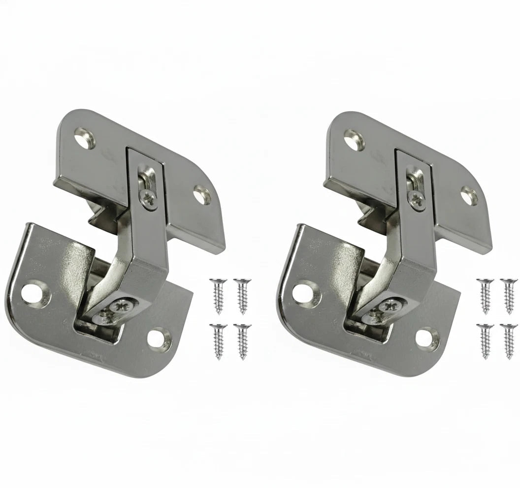 Heavy - Duty Full Inset Concealed Hinge with Installation screws - Pie - Cut Corner Cabinet Door - 78° Opening - Adjustable - KI Home