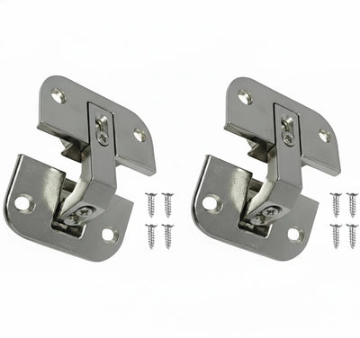 Heavy - Duty Full Inset Concealed Hinge with Installation screws - Pie - Cut Corner Cabinet Door - 78° Opening - Adjustable - KI Home