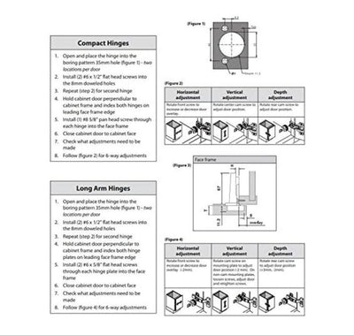 Heavy - Duty Full Inset Concealed Pie - Cut Corner Euro Hinge - 130° Opening Angle - Adjustable Zinc - KI Home