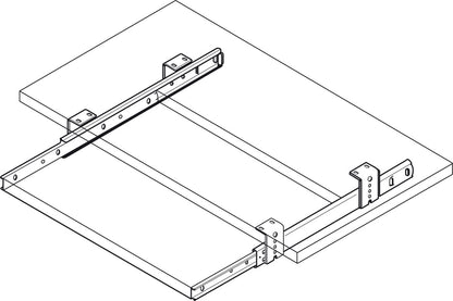 Accuride 2109 Keyboard/Pencil Drawer Top Mounted Slide, 3/4" Extension, 75 lbs Weight Capacity