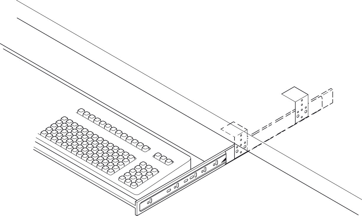 Accuride 2109 Keyboard/Pencil Drawer Top Mounted Slide, 3/4" Extension, 75 lbs Weight Capacity