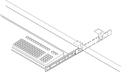 Accuride 2109 Keyboard/Pencil Drawer Top Mounted Slide, 3/4" Extension, 75 lbs Weight Capacity