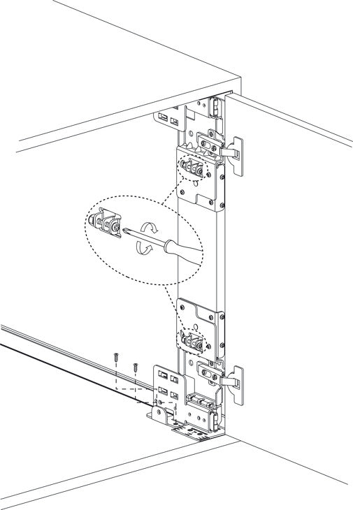 Häfele Accuride 1321 Pro Pocket Pivot Sliding Cabinet Door Hardware
