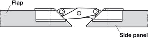 Hafele Miter Flap Cabinet Hinge 1.5mm (1/20'') Wide with 90° Opening Angle for Doors and Flaps