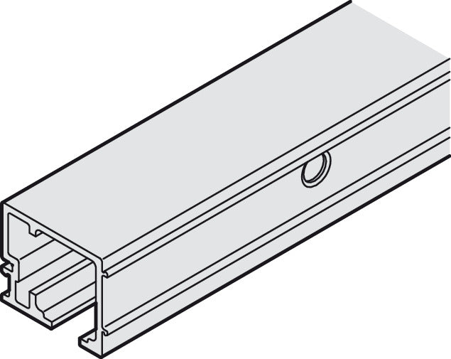 HAWA Junior 80/Z Single 176 Lb. Sliding Door Hardware Fitting Set Top Hung System with Upper Track 6' 6 3/4"