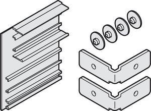 HAWA Junior 80/Z Single 176 Lb. Sliding Door Hardware Fitting Set Top Hung System with Upper Track 6' 6 3/4"