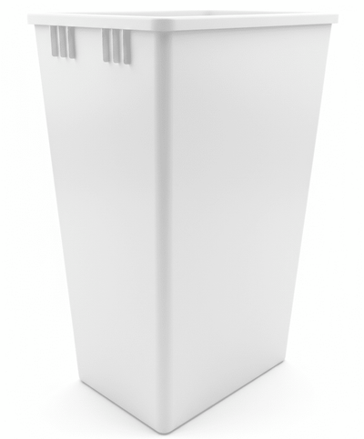 Kessebohmer Premium Replacement Trash Bin with Lid - 36 Qt (34L) or 52 Qt (49L) - Champagne, Gray, or White - KI Home