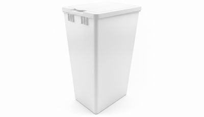 Kessebohmer Premium Replacement Trash Bin with Lid - 36 Qt (34L) or 52 Qt (49L) - Champagne, Gray, or White - KI Home