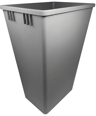 Kessebohmer Premium Replacement Trash Bin with Lid - 36 Qt (34L) or 52 Qt (49L) - Champagne, Gray, or White - KI Home