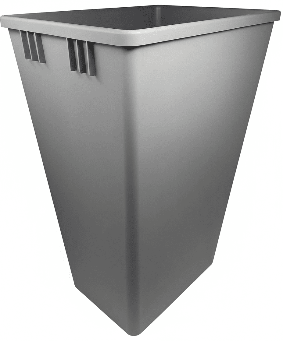 Kessebohmer Premium Replacement Trash Bin with Lid - 36 Qt (34L) or 52 Qt (49L) - Champagne, Gray, or White - KI Home