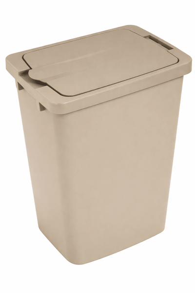 Kesseböhmer Replacement Trash Bin with Lid - 36 Qt (34L) or 52 Qt (49L) - Champagne, Gray, or White - KI Home