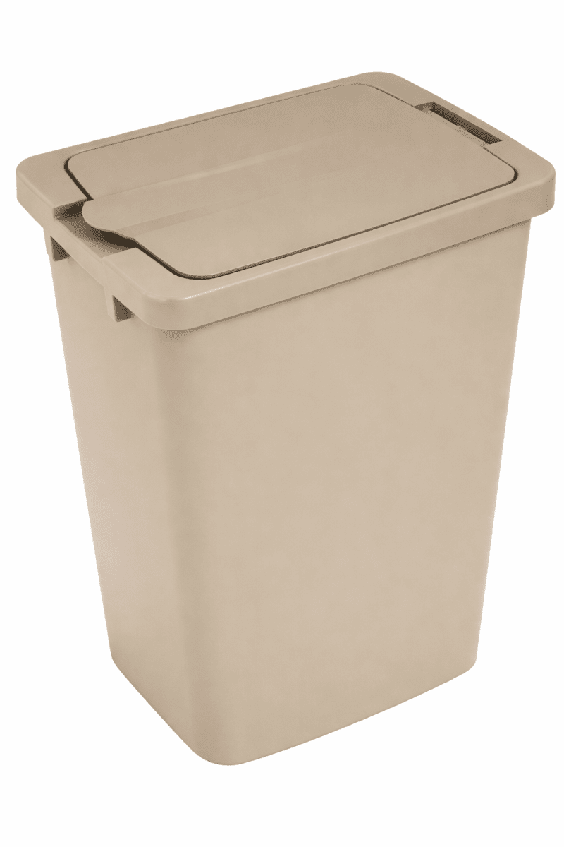 Kesseböhmer Replacement Trash Bin with Lid - 36 Qt (34L) or 52 Qt (49L) - Champagne, Gray, or White - KI Home
