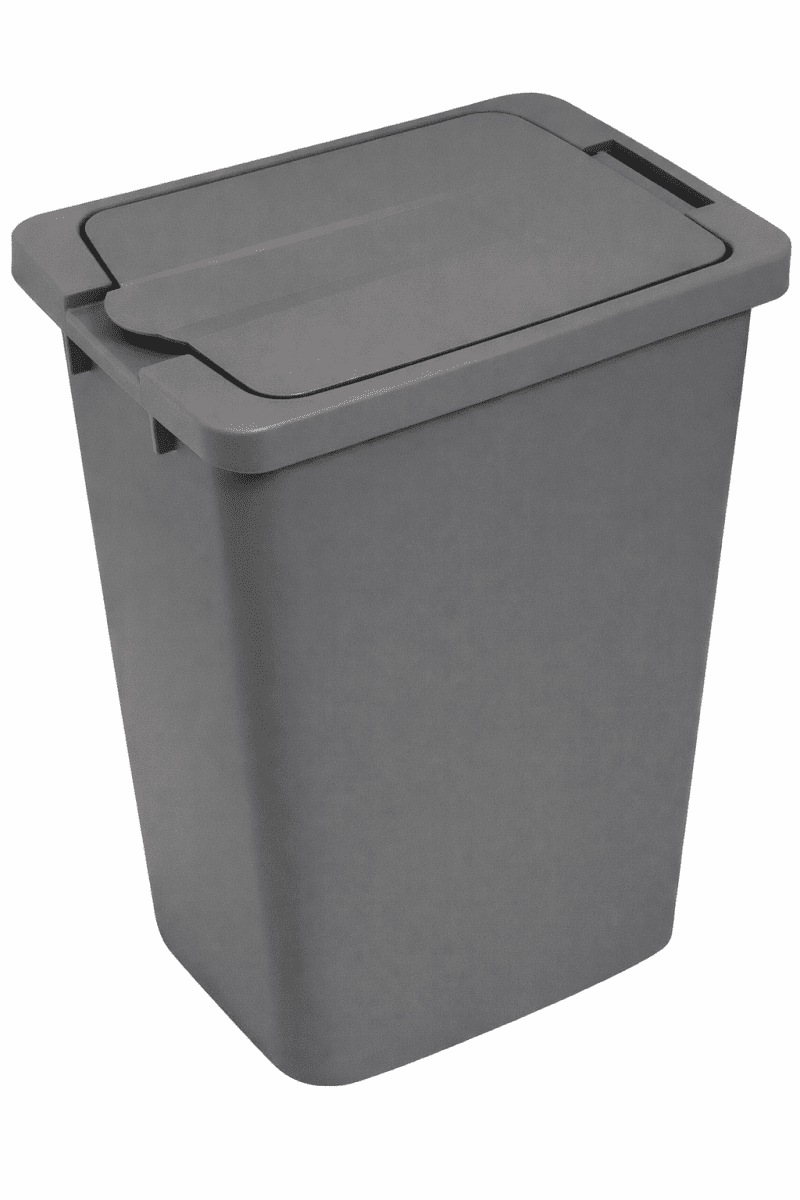 Kesseböhmer Replacement Trash Bin with Lid - 36 Qt (34L) or 52 Qt (49L) - Champagne, Gray, or White - KI Home