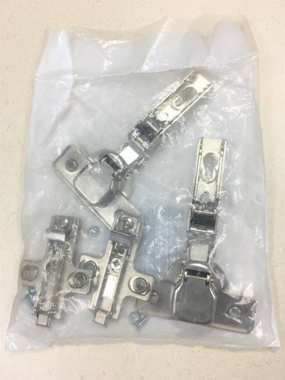 Knape and Vogt Salice Full Inset Press - In Concealed Euro Free - Swinging Cabinet Door Hinge Kit with 90 Degree Opening Angle and 3 - Way Adjustment - Pair - KI Home