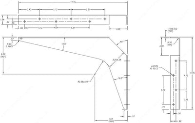 Kolossus Workstation Heavy - Duty Steel Construction Reversible Brackets (Left and Right) with 45 Degree Notch - KI Home