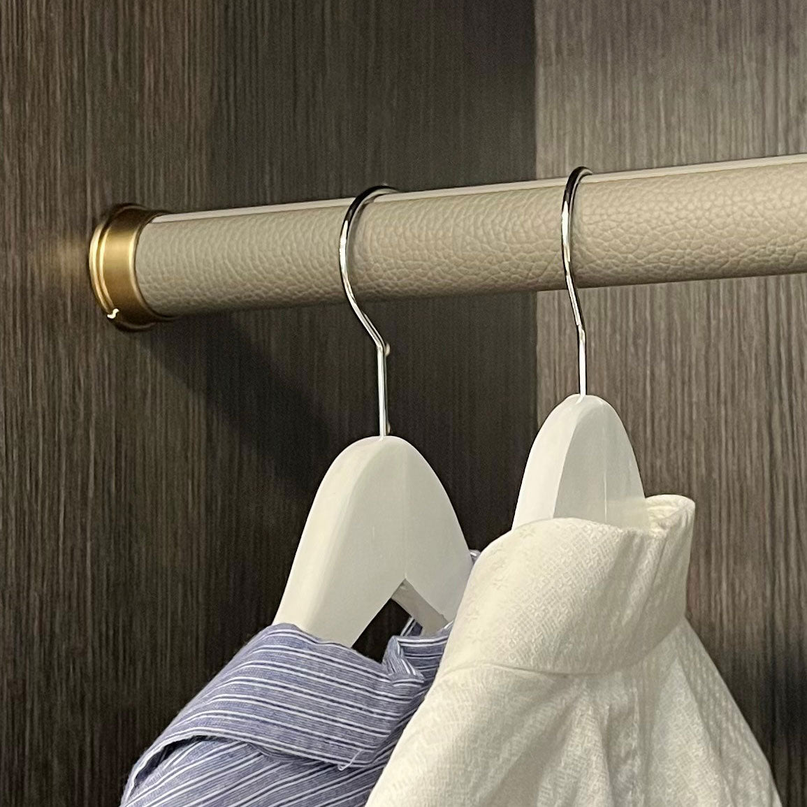 TAG Hardware Elite Faux Leather Wrapped Wardrobe Closet Pole