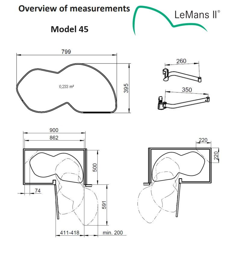 Lemans II Set 2 - Shelf Lazy Susan with Soft - Close for Blind Base Corner Cabinets Chrome and Maple Model 60 Swing Left - KI Home
