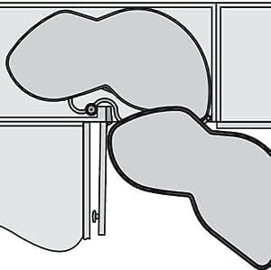 Lemans II Set 2 - Shelf Lazy Susan with Soft - Close for Blind Base Corner Cabinets Chrome and Maple Model 60 Swing Left - KI Home