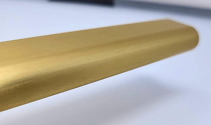 Matte Brass Oval Wardrobe Tube Closet Rod with Two End Caps and Installation Screws - KI Home