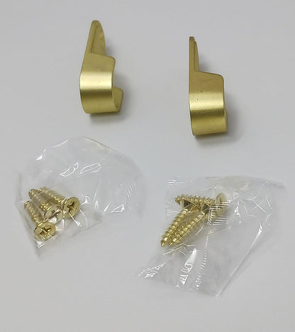 Matte Brass Oval Wardrobe Tube Closet Rod with Two End Caps and Installation Screws - KI Home