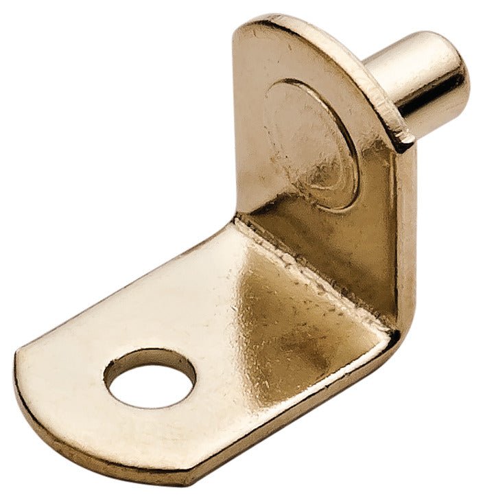 Metal Shelf Support with Securing Screw Hole – Push - In Angled Cabinet and Furniture Shelf Bracket - KI Home
